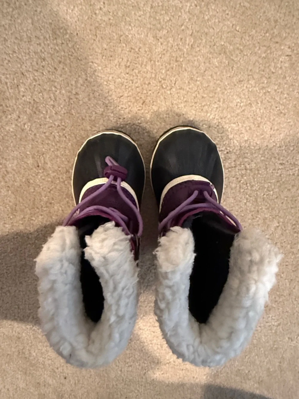 Sorel Kids Purple and Black Insulated Winter Boots